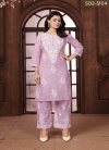 Pink Colour Sui Dhaga Vol 2 By Rasili Nx Cotton Chikankari Kurti With Bottom Wholesale In India